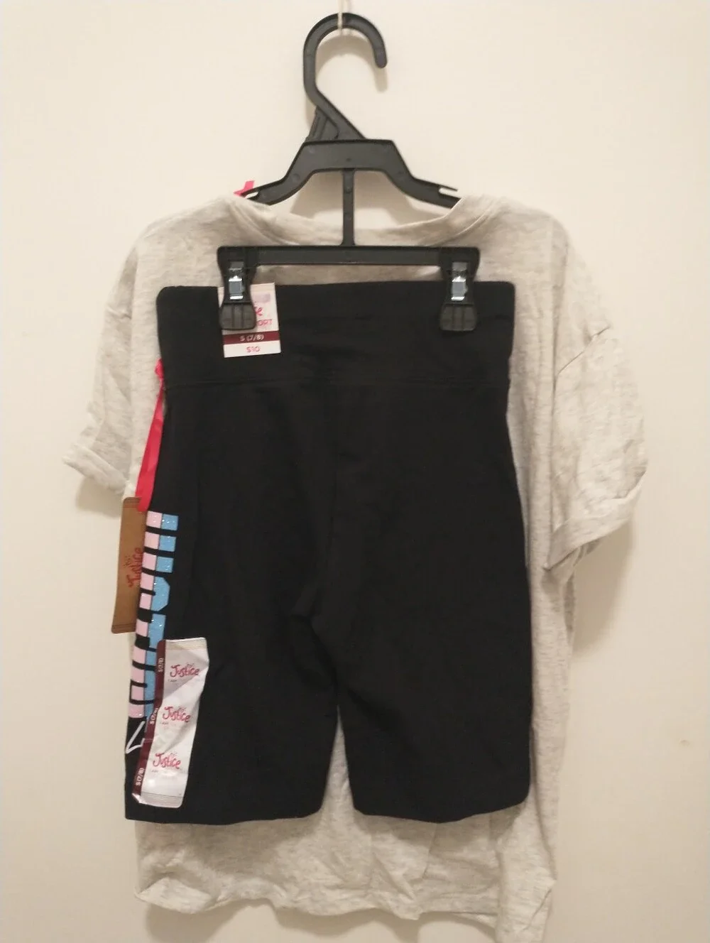 Justice brand girl's Shirt& Short Set  , Girls Size S(7/8)